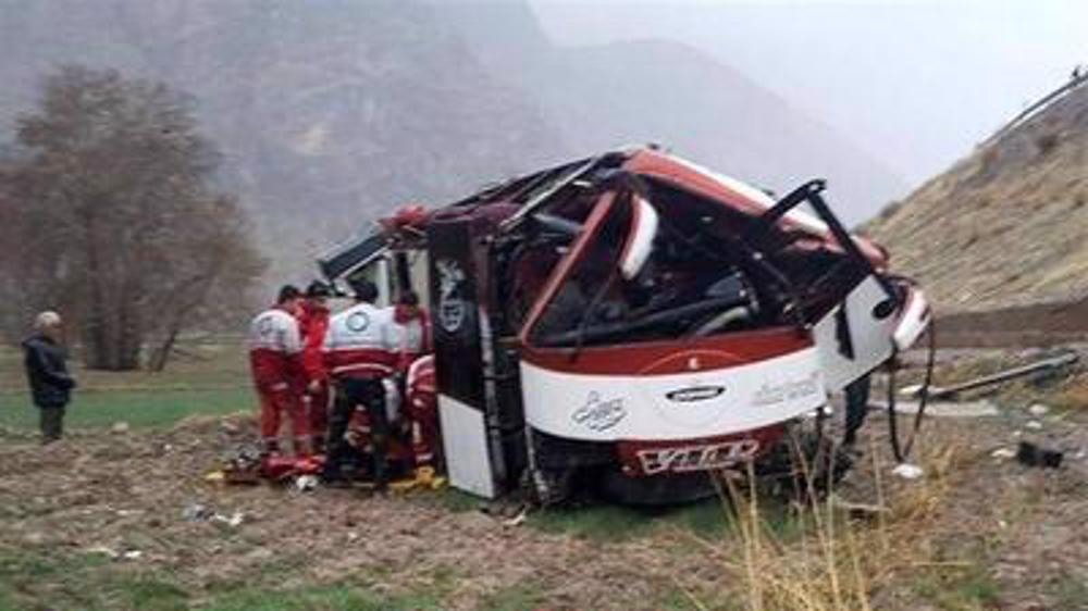 10 killed in bus crash in western Iran