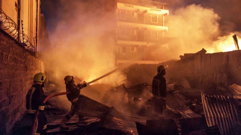 At least two dead, over 200 injured in fire in Nairobi