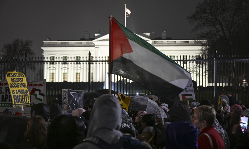 Protesters march on White House against US aid to Israel, potential Rafah invasion