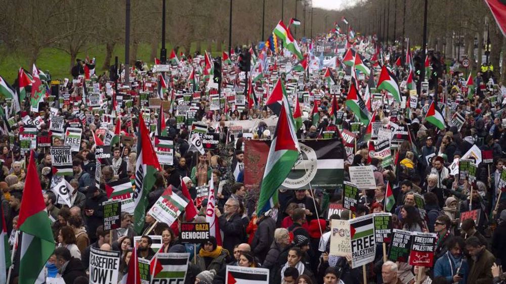 Pro-Palestine protesters march in London to mark global day of action