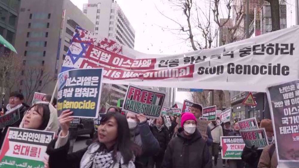 Les Palestiniens et les pro-palestiniens défilent à Séoul pour Gaza