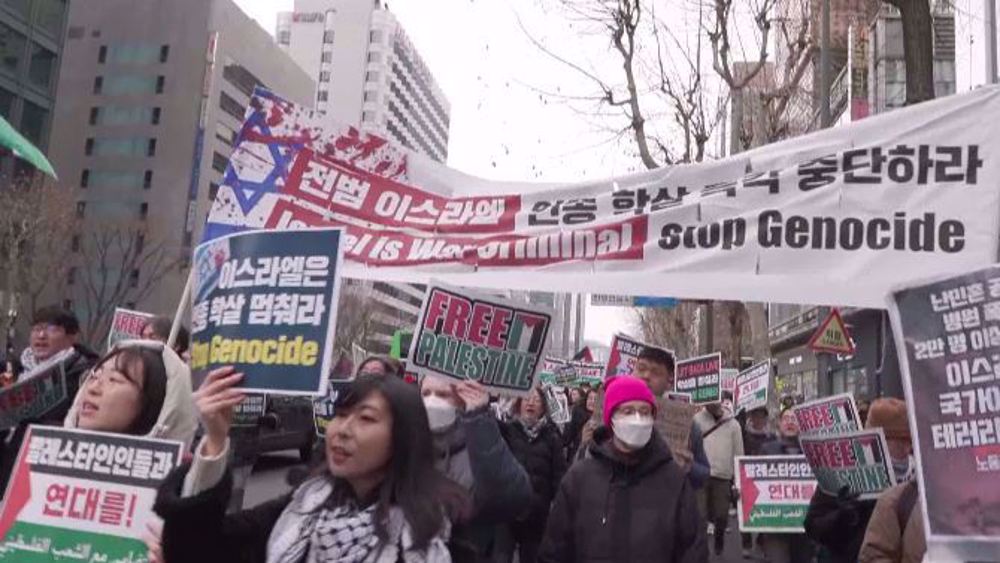 Palestinians, pro-Palestine people march in Seoul for Gaza