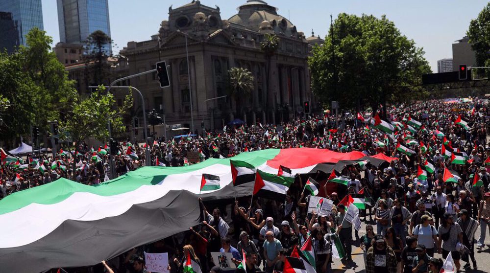 Chilean protesters demand Gaza ceasefire, end to Israeli siege