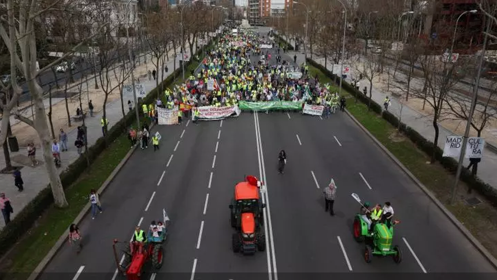 Nouvelle manifestation d'agriculteurs dans le centre de Madrid