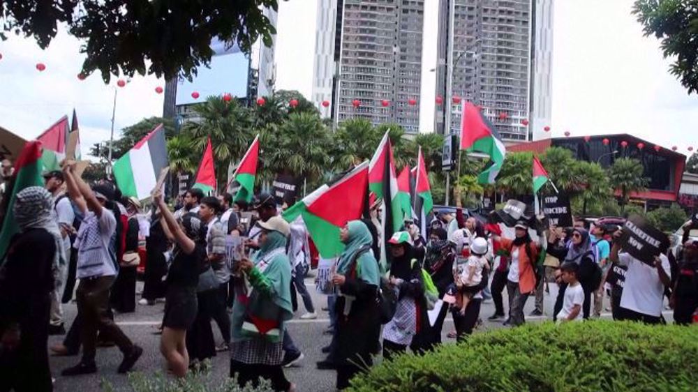 Hundreds rally in solidarity for Palestinians in Malaysia's city center