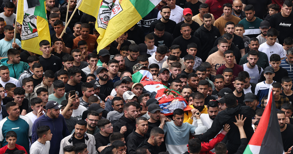 Funeral of Palestinian killed during clashes with Israeli forces in Nablus
