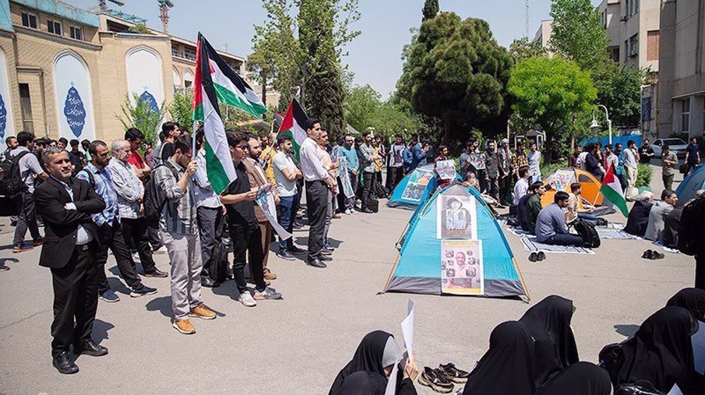 Iranian students voice solidarity with pro-Gaza rallies in West
