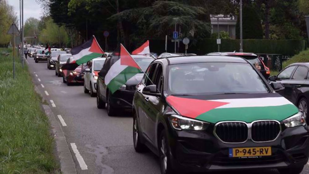 'Ceasefire now!' - Pro-Palestinian motorcade drives through Rotterdam
