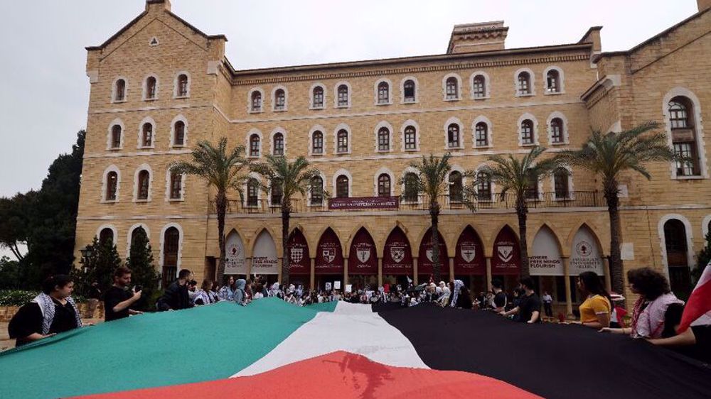Inspired by demos in US, students in Lebanon protest for Gaza