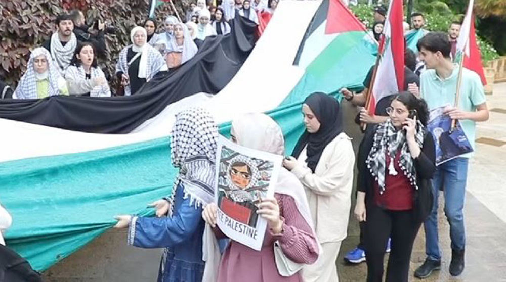 University students in Lebanon hold pro-Palestine demos