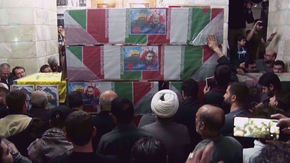 Damas: Funérailles des martyrs d’une attaque israélienne contre un bâtiment consulaire d’Iran