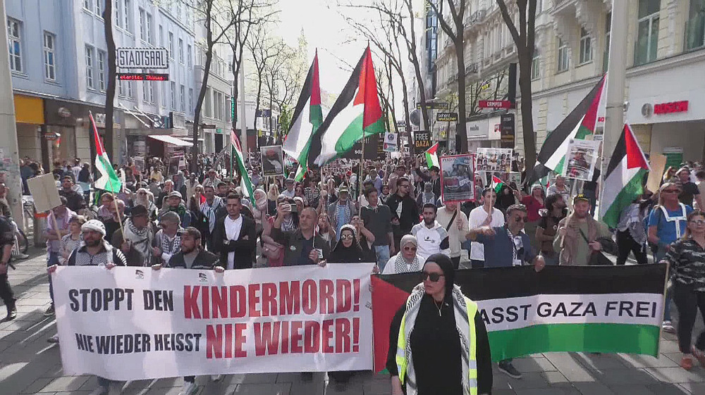 Austrians rally for Gaza on International Quds Day