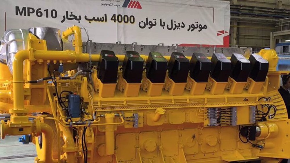 Iran unveils first domestically-made locomotive diesel engine