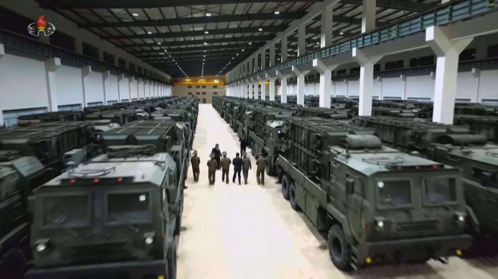 North Korean leader inspects missile launcher vehicles