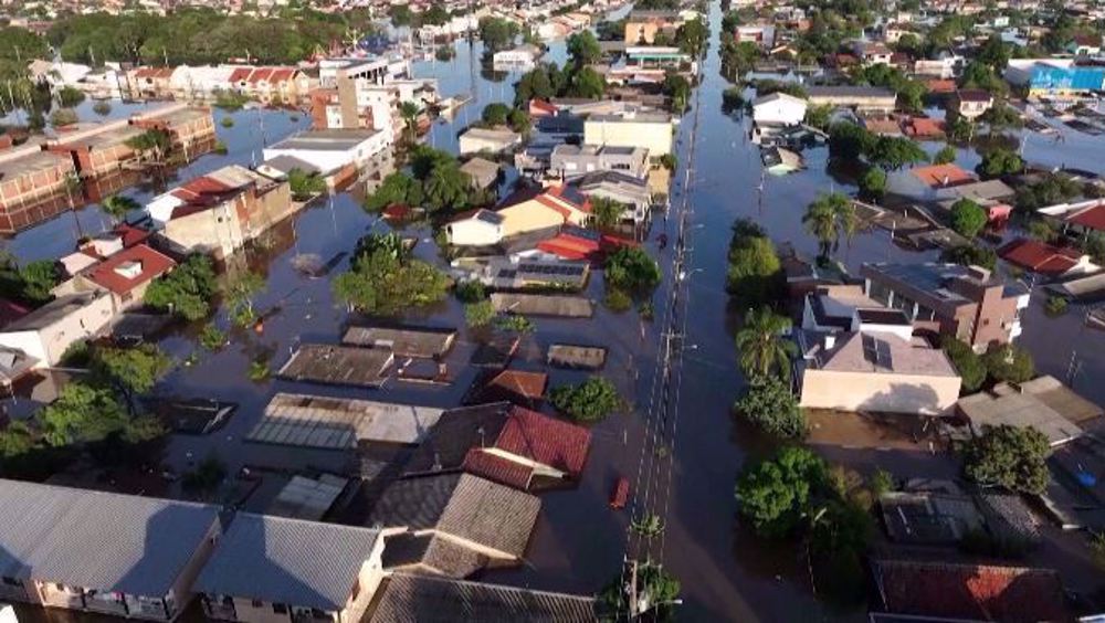 Drone shows scale of flood devastation in southern Brazil