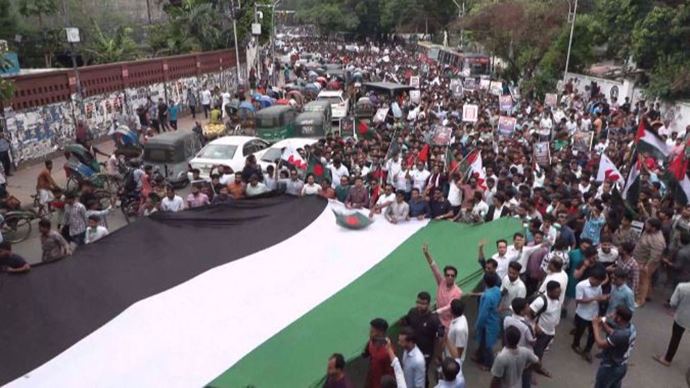 Thousands attend pro-Palestinian protest in Bangladesh