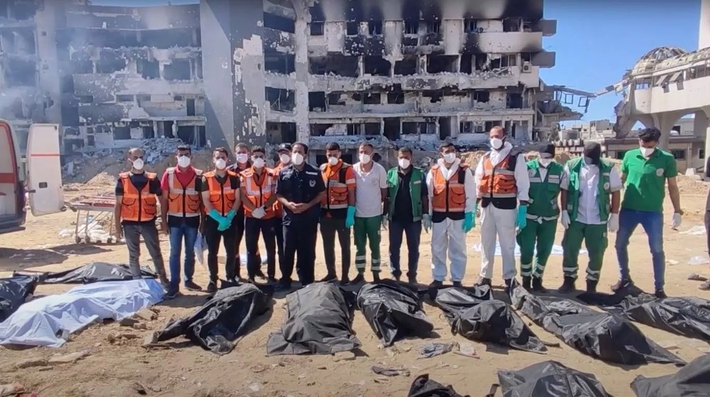 War crime concerns grow after discovery of another mass grave in Gaza hospital
