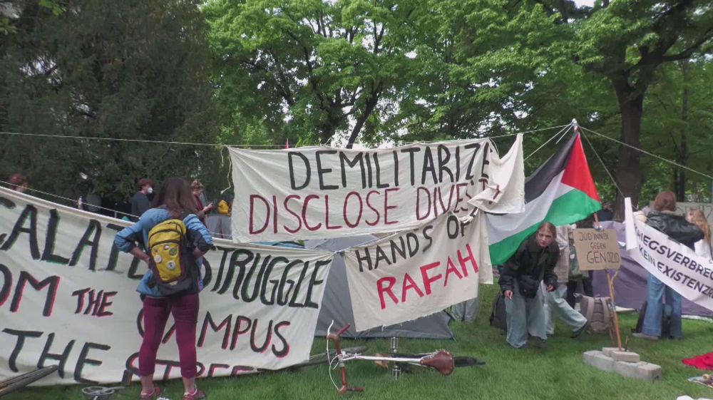 Austrian students continue pro-Gaza encampment