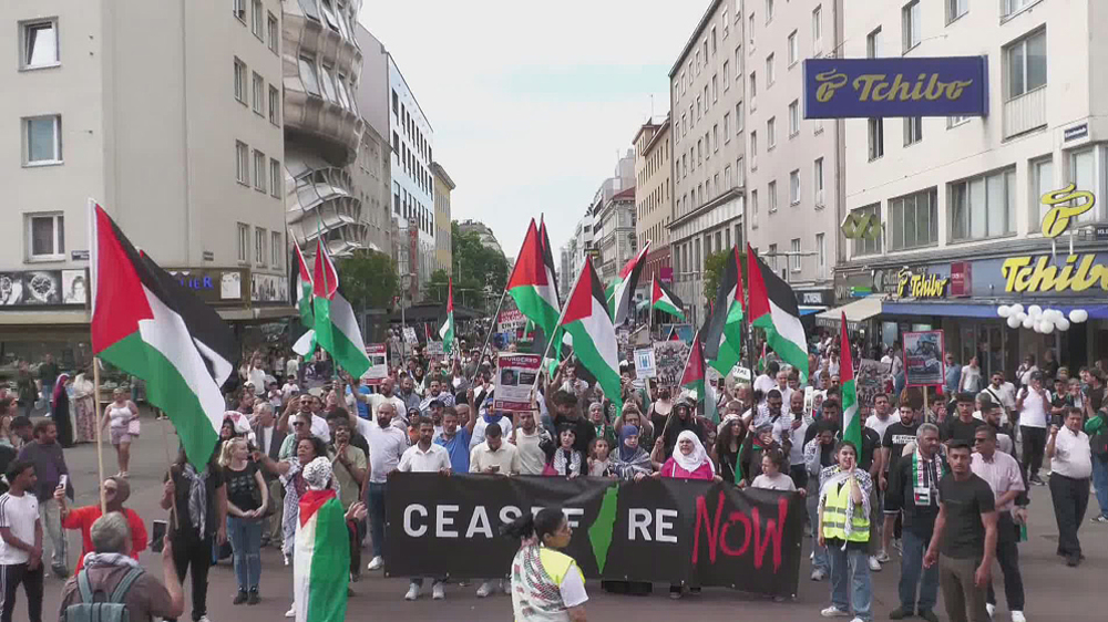 Grande manifestation organisée à Vienne en soutien à Gaza 