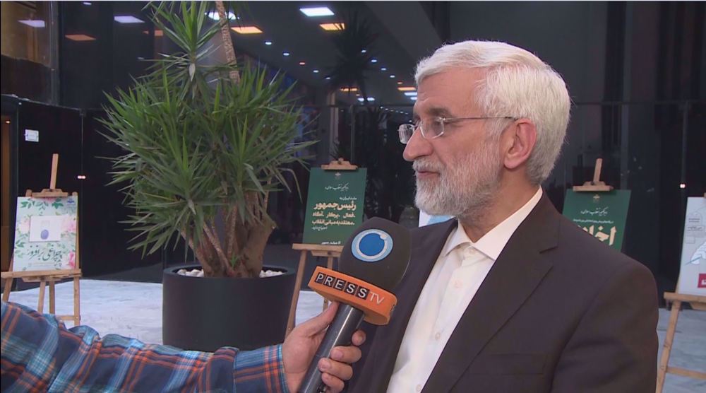 Jalili to Press TV: We need to continue Pres. Raeisi's path with full strength