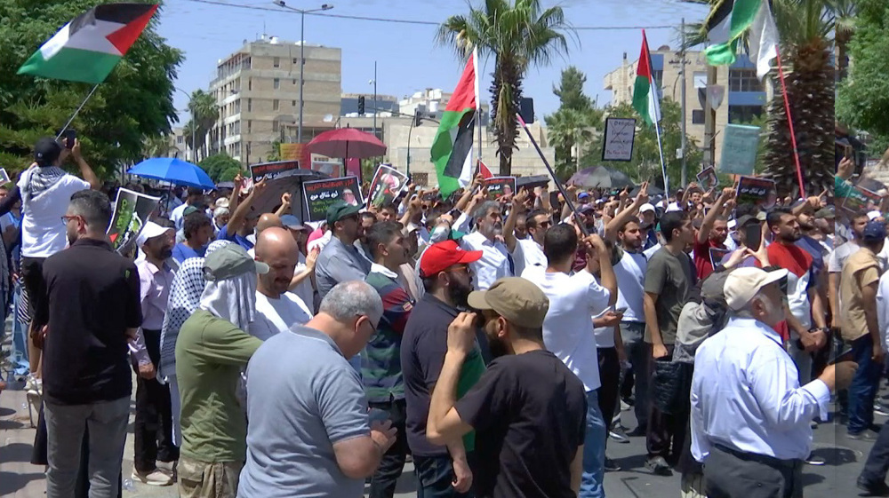 Protesters in Jordan demand end to Israeli war on Gaza