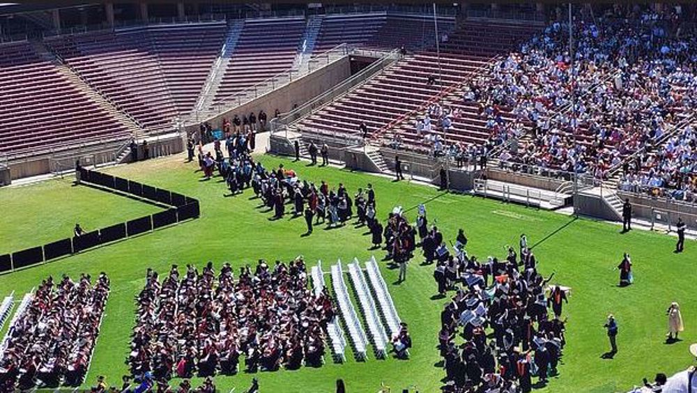 Pro-Palestine students walk out of Stanford University ceremony