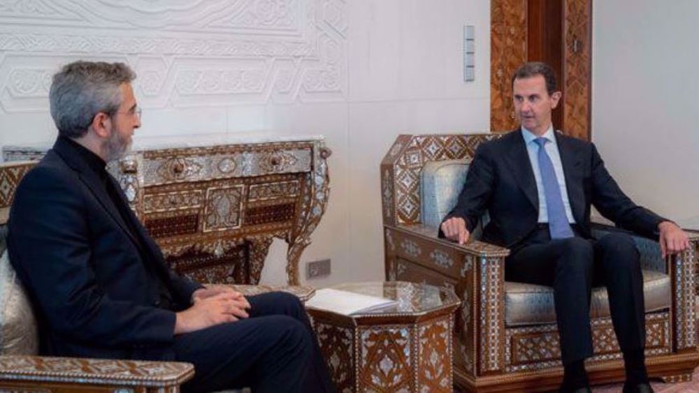 Le ministre iranien des A.E. par intérim rencontre le président Assad à Damas