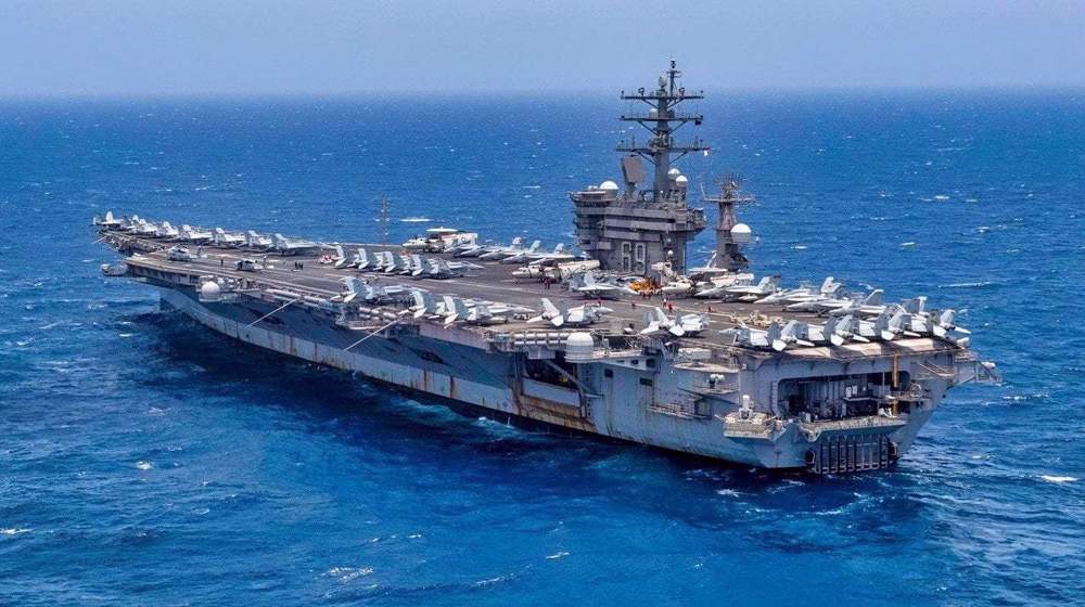 US aircraft carrier still in our crosshairs, will be hit harder next time: Al-Houthi