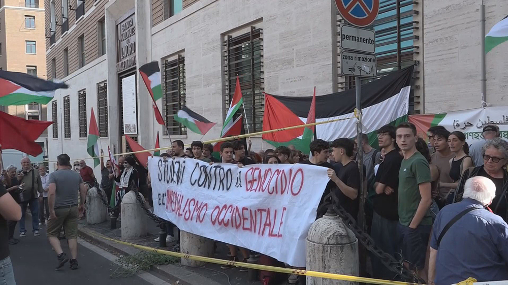 Stop Genocide demo held outside US embassy in Rome
