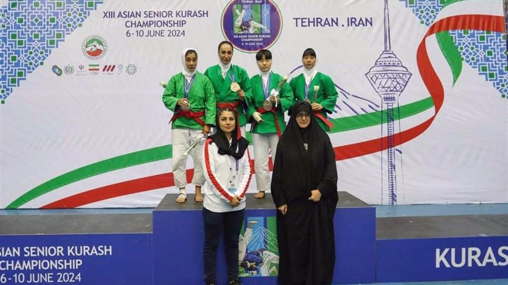 Female Iranian kurash wrestlers rank 2nd in Asian Championship