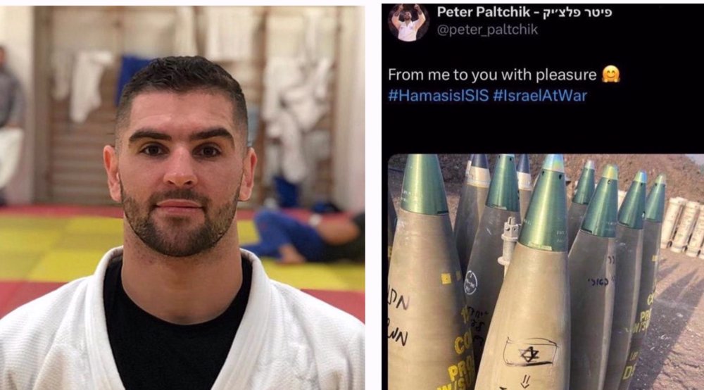 Israeli Olympic team flagbearer signed bomb shells aimed at Palestinian children