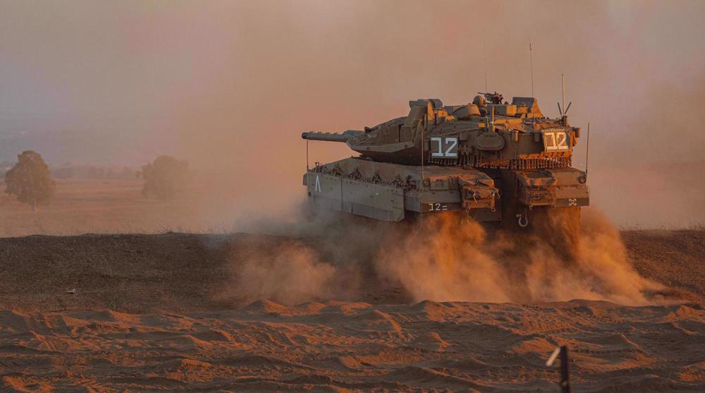 Palestinian resistance fighters hit Israeli Merkava 4 tanks