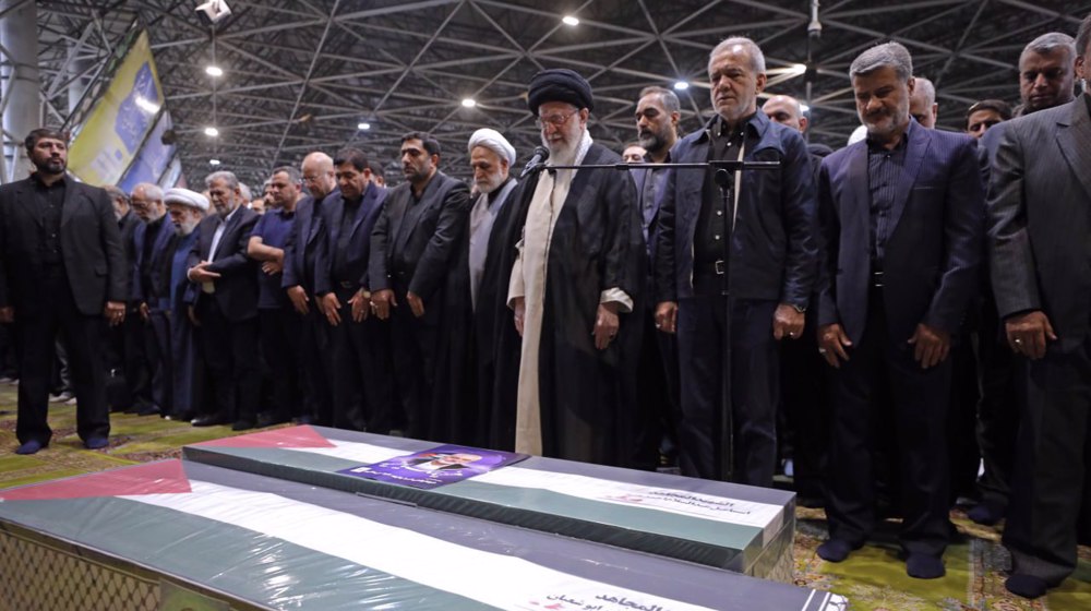 Ayatollah Khamenei leads funeral prayers for assassinated Hamas leader