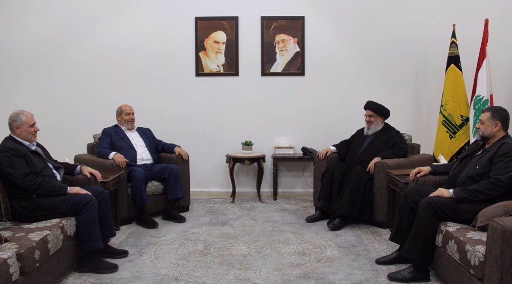 Hamas delegation meets with Hezbollah leader; discusses Al-Aqsa Storm