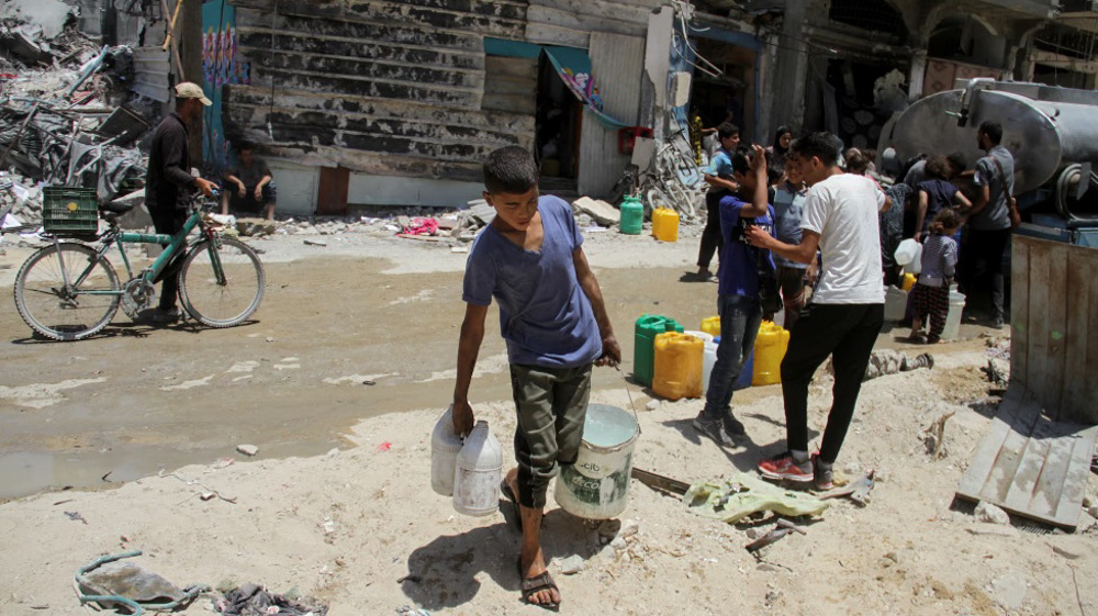 Israel using water as weapon of genocide in Gaza Strip: Rights monitor