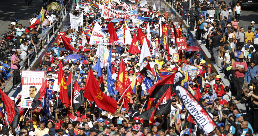 Supporters of President Nicolas Maduro rally in Venezuela