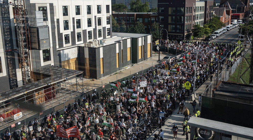 ‘March on DNC’: US pro-Gaza protesters call for end to Israeli genocide 