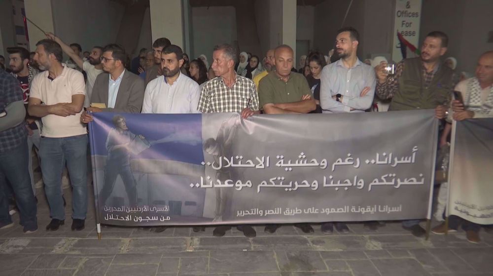 Protesters in Amman slam Red Cross silence on Palestinian prisoners’ plights