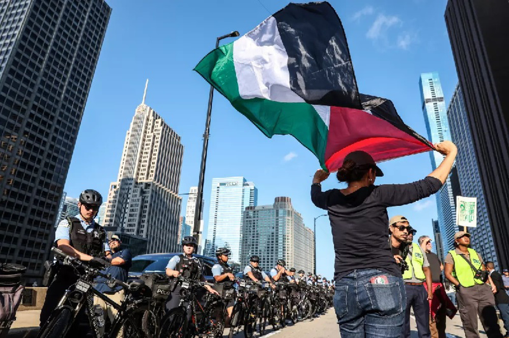 Chicago DNC Gaza protest