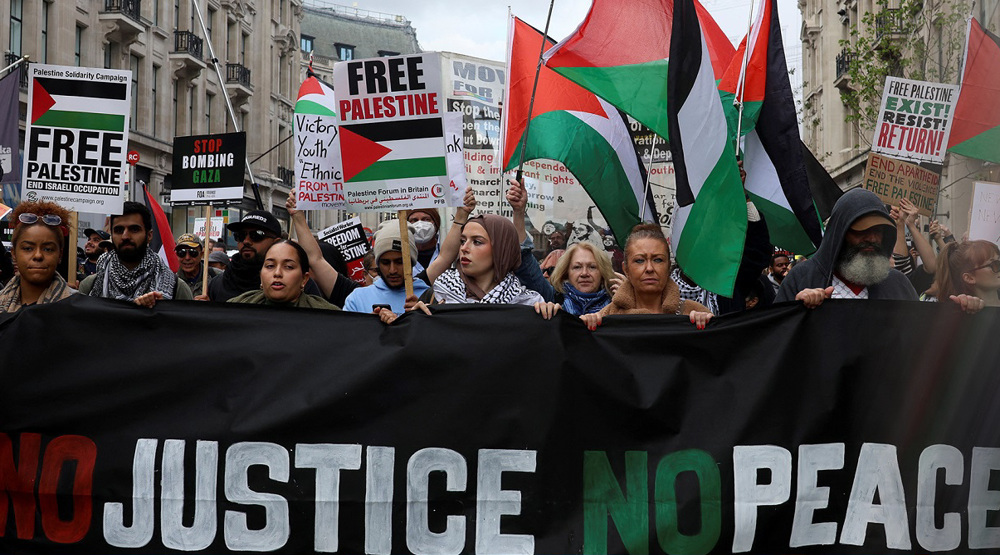 Mass London demo demands UK govt. to stop Israel arms sales