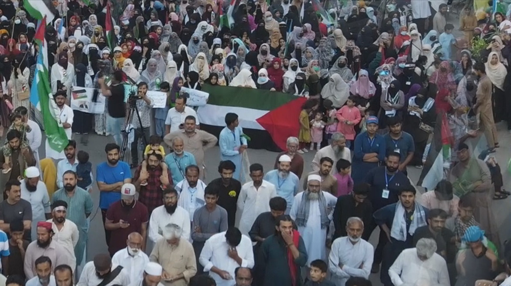 Pakistanis rally to condemn 300 days of Israeli genocidal war on Gaza