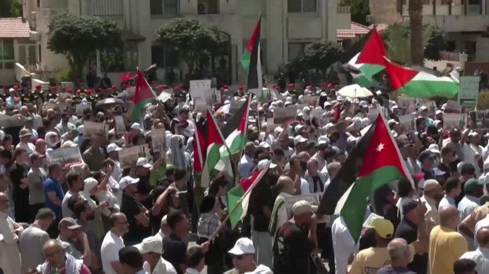 Amman anger: Jordanian protesters gather at Israeli embassy in solidarity with Palestinians