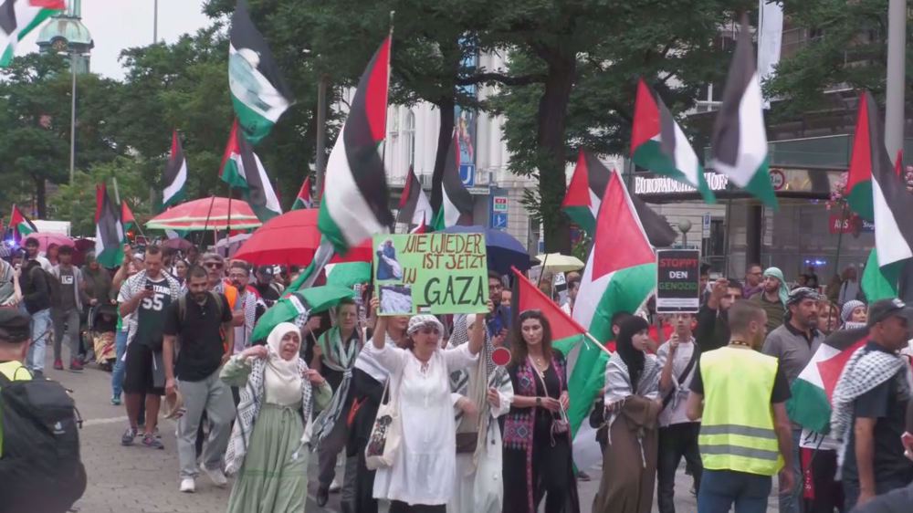 People in Germany express solidarity with Palestinians