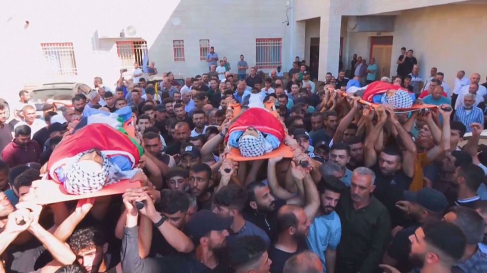 Funeral of Palestinians killed during West Bank Israeli raid