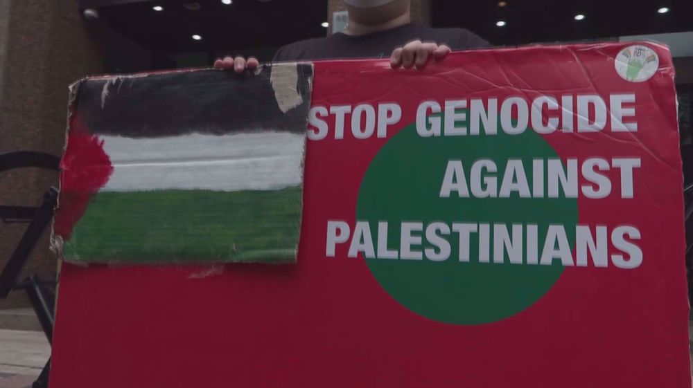Palestine support in South Korea takes message to Israeli embassy