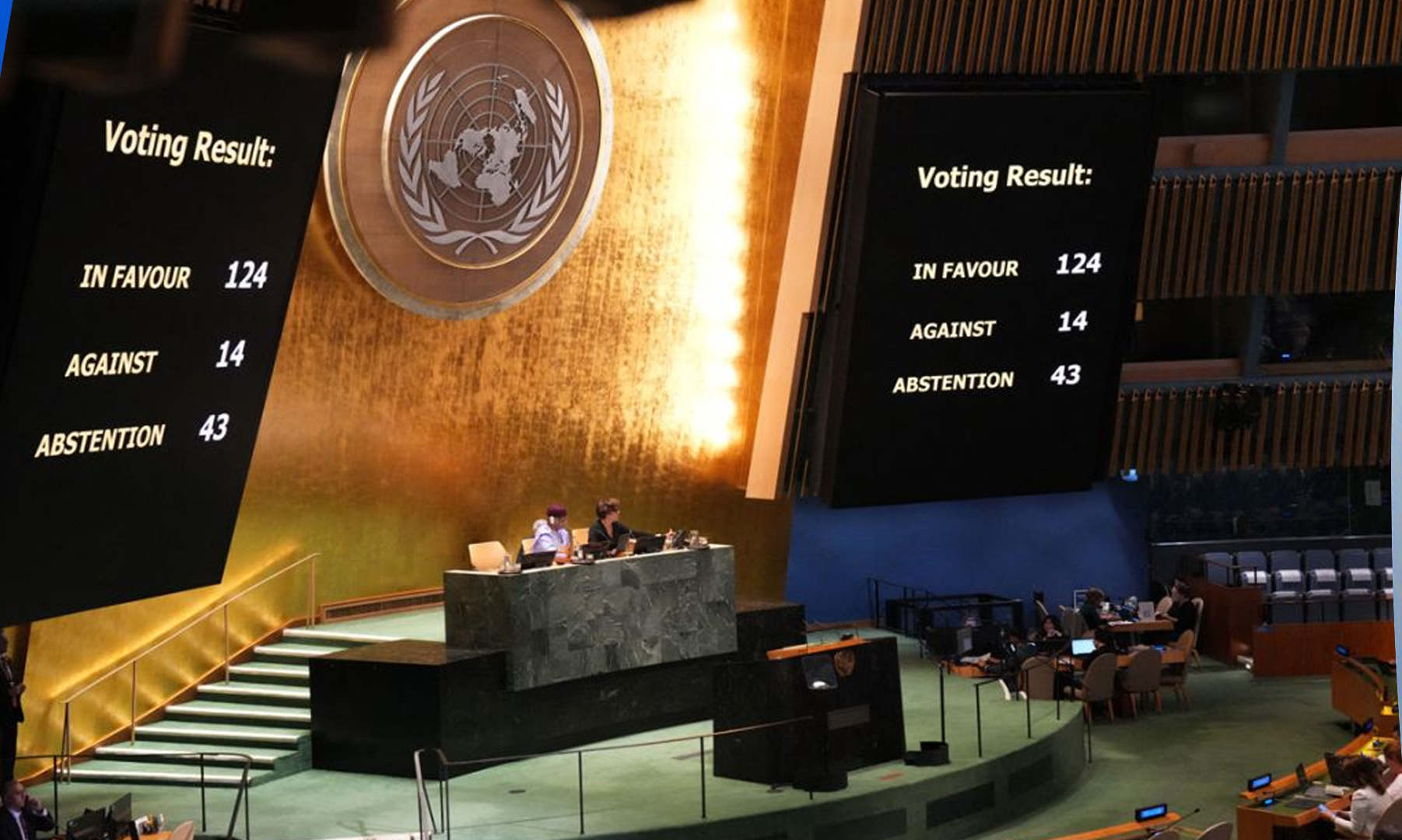 Historic UN vote demands Israel quit Occupied Territories in one year