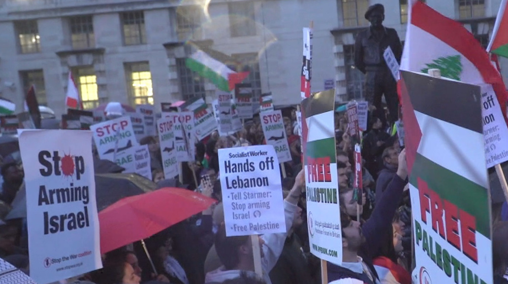 UK protesters demand arms embargo on Israel