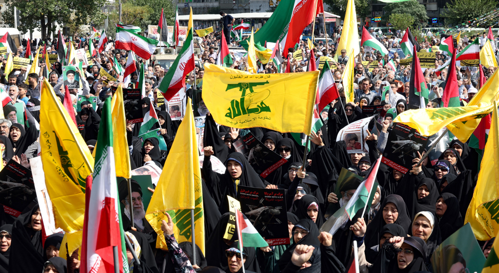 Iranians rally nationwide in solidarity with Lebanon, Gaza