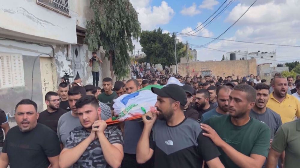 Funeral of Palestinian teenager killed in Israel West Bank raid