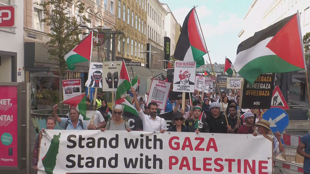 Manifestation à Vienne pour appeler à un cessez-le-feu immédiat à Gaza
